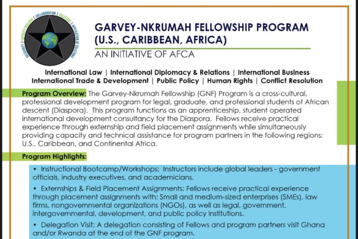 GARVEY-NKRUMAH FELLOWSHIP PROGRAMME